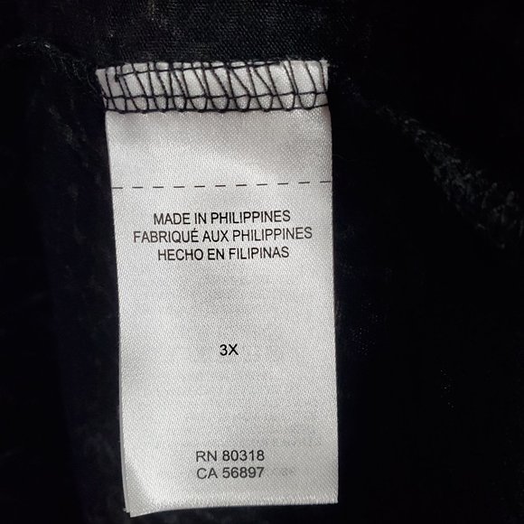 Lucky Brand Size 3X Tunic Blouse Popover Keyhole Puff 3/4 Sleeve Light Flowy - Picture 9 of 11